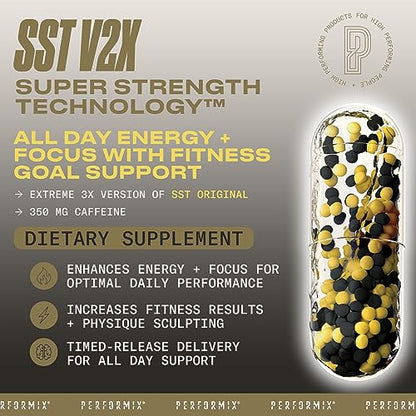 PERFORMIX - SST V3X - Pre Workout - 350 mg Caffeine - Energy Supple PERFORMIXUS supplements