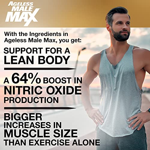 Ageless Male Max Chewable Nitric Oxide Booster Supplement for Men – High Potency New VitalityAu supplements