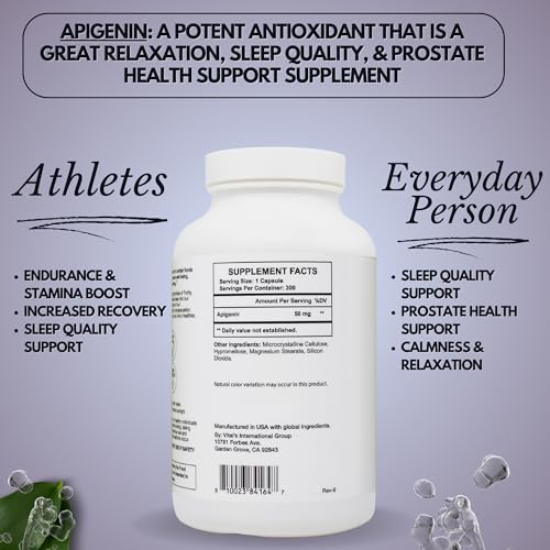 PRISTINE'S Apigenin Relaxation & Sleep Supplement Support - 50mg 300 Day Supply PRISTINE'SAu supplements