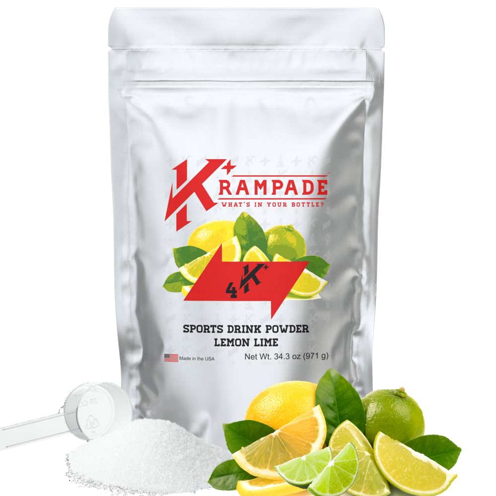 Krampade Original Lemon Lime 4K, 4000 mg Potassium Instant Cramp Relief Electrolyte Drink Powder | Designed for Athletes and Crampers | 19-Serving Resealable Pouch KrampadeAu supplements