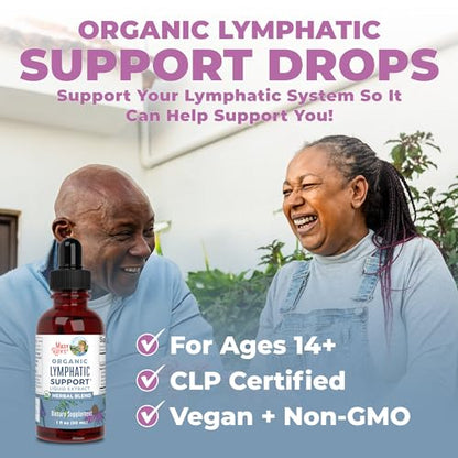 Lymphatic Support Drops | USDA Organic Lymphatic Cleanse Immune Support Supplement MaryRuth OrganicsUS supplements