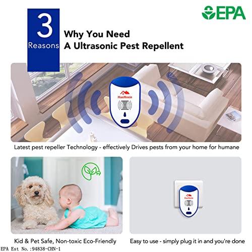 MaxMoxie Ultrasonic Pest Repeller, Humane Mice Control Electronic Insect MaxMoxieUS supplements