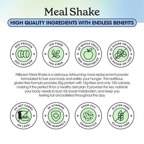 Fit & Lean Meal Shake, Fat Burning Meal Replacement, Protein, Fiber, Probiotics, Strawberry Fit & LeanUS supplements