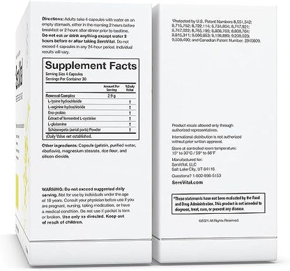 Sero-Vital Renewal Complex - Reverse The Signs of Aging - Clinically Tested to Increase Human Growth SerovitalUS supplements