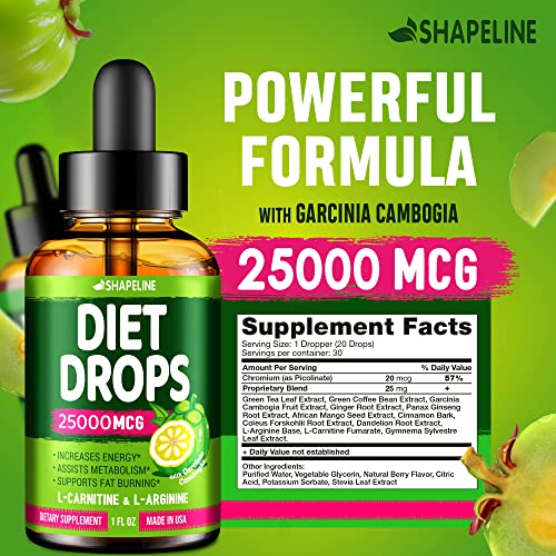Weight Loss Drops - Appetite Suppressant for Women & Men - Made in The USA SHAPELINEAu supplements