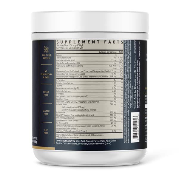 SHIFTED Maximum Pre Workout Powder, Energy & Focus Supplement with Creatine Monohydrate SHIFTEDAu supplements