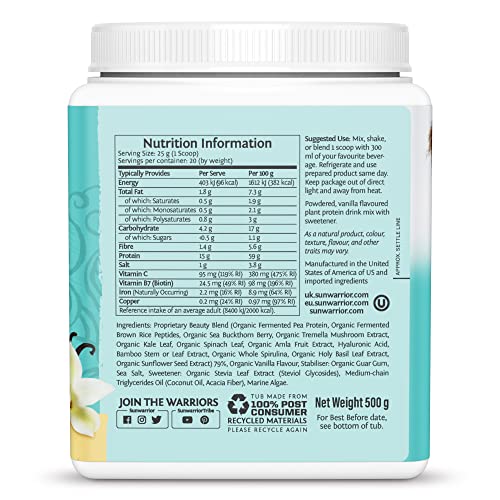 Sunwarrior Plant-Based Vegan Youthful Beauty Collagen Building Protein Peptides SunwarriorAu supplements