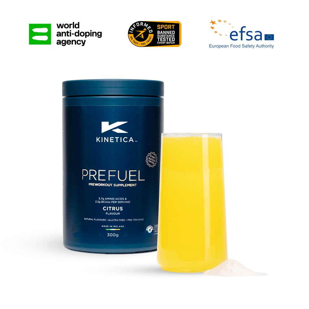 Kinetica PreFuel, Pre Workout, 5.7g Amino Acids & 2.2g BCAA's per Serving, 30 Servings KineticaUS supplements