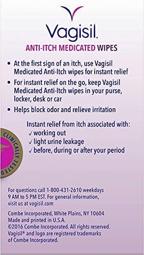 Vagisil Anti-Itch Medicated Wipes, Maximum Strength 12 ea (Pack of 9) VagisilAu supplements