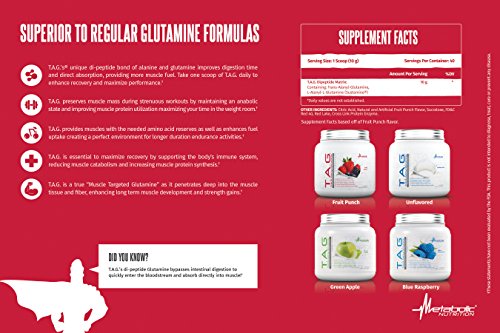 Metabolic Nutrition, TAG, Trans Alanyl Glutamine, 100% L-Glutamine Peptide Powder Metabolic NutritionUS supplements