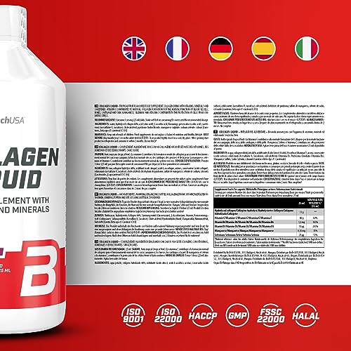 BioTechUSA Collagen Liquid, Flavored Dietary Supplement Drink with Collagen, Vitamins BioTechUSAUS supplements