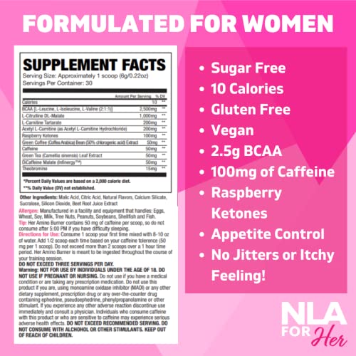 Her Thermogenic Amino Women's Pre Post & Intra Workout Booster (Strawberry Kiwi,30 Servings) NLA for HerAu supplements