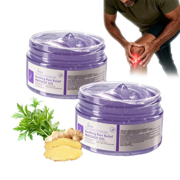 2 Tubes of Soothing Massage Gel, Suitable for Daily use - 3.53 oz. Provides Cooling Relief for Knees, Waist, Neck, Back, Shoulders, Hands, and feet. Contains Mugwort and Ginger extracts. XIFYHOAu supplements