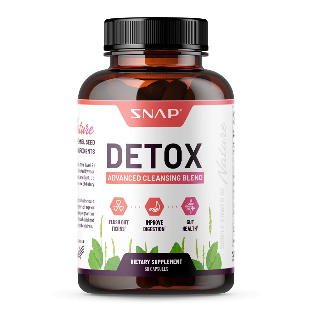 Snap Supplements Detox Cleanse Capsules - Advanced Blend for Full Body Detox & Cleans Snap SupplementsUS supplements