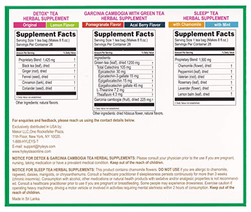 Hyleys Detox Tea for Cleanse - 28 Day Kit - 84 Tea Bags - Gift Gift For Mom For Mom HYLEYSUS supplements