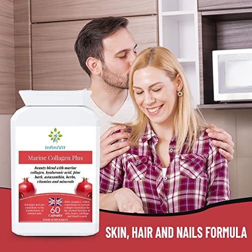 InfiniVit Marine Collagen Plus Blend Capsules - Hair Growth Enhancer with Enriched Vitamin C and Vitamin E InfiniVitAu supplements