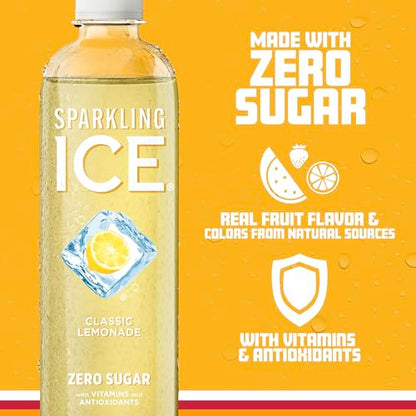 Sparkling Ice, Classic Lemonade Sparkling Water, Zero Sugar Flavored Water Sparkling ICEUS supplements