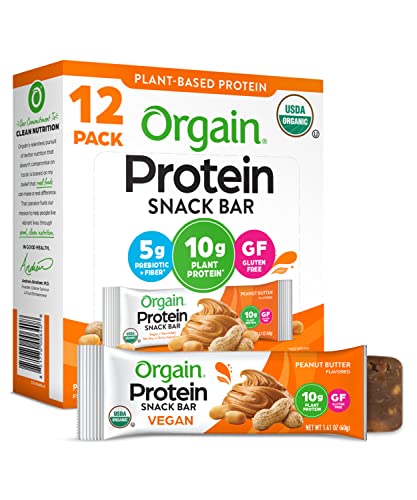 Orgain Organic Vegan Protein Bars, Peanut Butter - 10g Plant Based Protein OrgainAu supplements