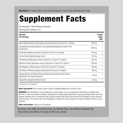 Menopause Supplement for Women | 100 Capsules | Advanced Support Formula | for Night Piping RockUS supplements