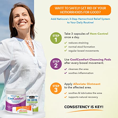 Naticura Hem-Control Natural Hemorrhoid Supplement - Vegan Herbal Supp NaticuraUS supplements