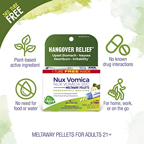 Boiron Nux Vomica 30C Homeopathic Medicine for Hangover Relief, Upset Stomach, Nausea BoironAu supplements