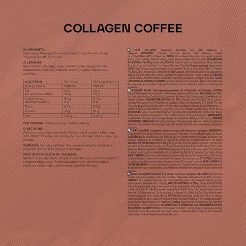 Bulk Collagen Coffee, High Protein, Black, 500 g BulkAu supplements