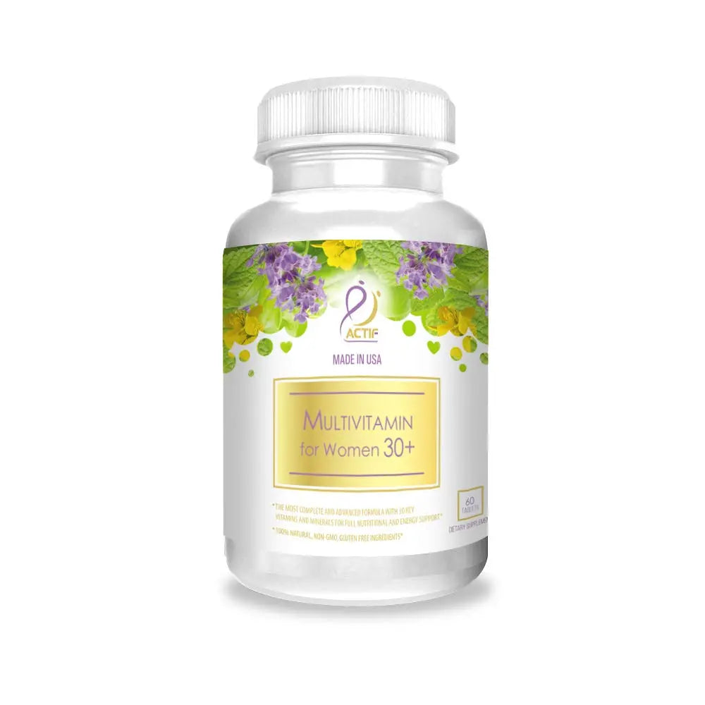 Actif Organic Multivitamin for Women Age 30+ with 30 Organic Vitamins and Organic Herbs, Non-GMO, Made in USA, 2-Month Supply ACTIFAu supplements