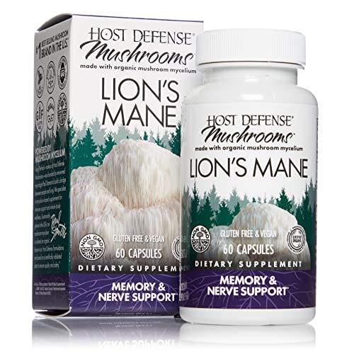 Host Defense, Lion's Mane Capsules, Promotes Mental Clarity, Focus and Memory Host DefenseAu supplements