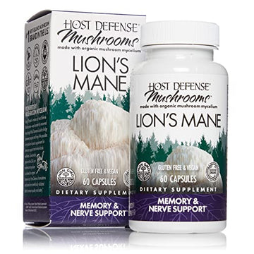 Host Defense, Lion's Mane Capsules, Promotes Mental Clarity, Focus and Memory Host DefenseAu supplements
