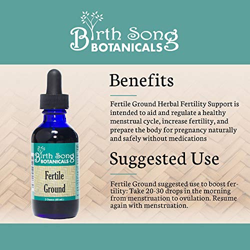 Birth Song Botanicals Fertile Ground Fertility Liquid Tincture, Herbal Supplement to Help Regulate Birth Song BotanicalsAu supplements
