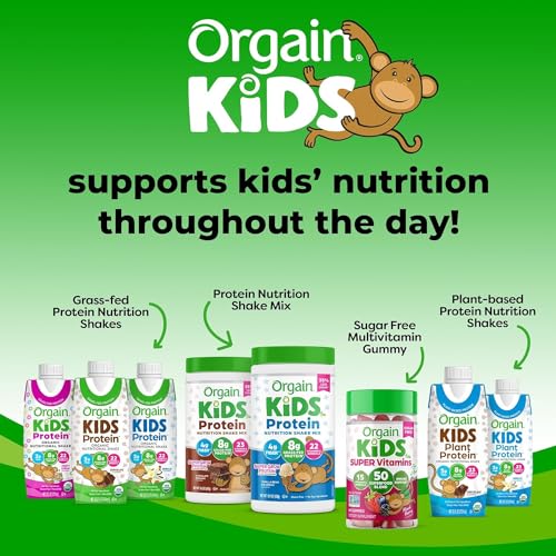 Orgain Organic Kids Nutritional Protein Shake, Chocolate - Kids Snacks with 8g Dairy OrgainAu supplements