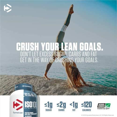 Dymatize ISO 100 Whey Protein Powder with 25g of Hydrolyzed 100% Whey Isolate DymatizeUS supplements