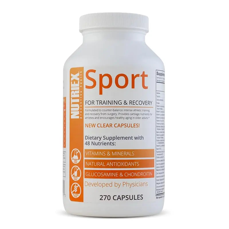 Nutriex Sport Comprehensive Multivitamin Supplement with Glucosamine & Chondroitin 270 Capsules NutriexAu supplements