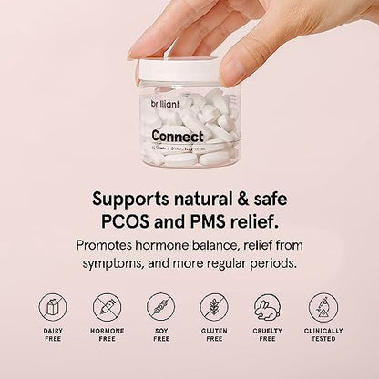 Brilliant Connect Period Health Supplement – Promotes Relief from Cramps, Fatigue Feel BrilliantUS supplements