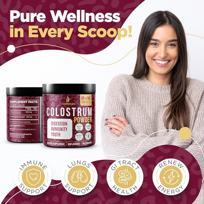 Bovine Colostrum Powder - 40% IgG Highly Concentrated Pure Bovine Colostrum InstaSkincareUS supplements