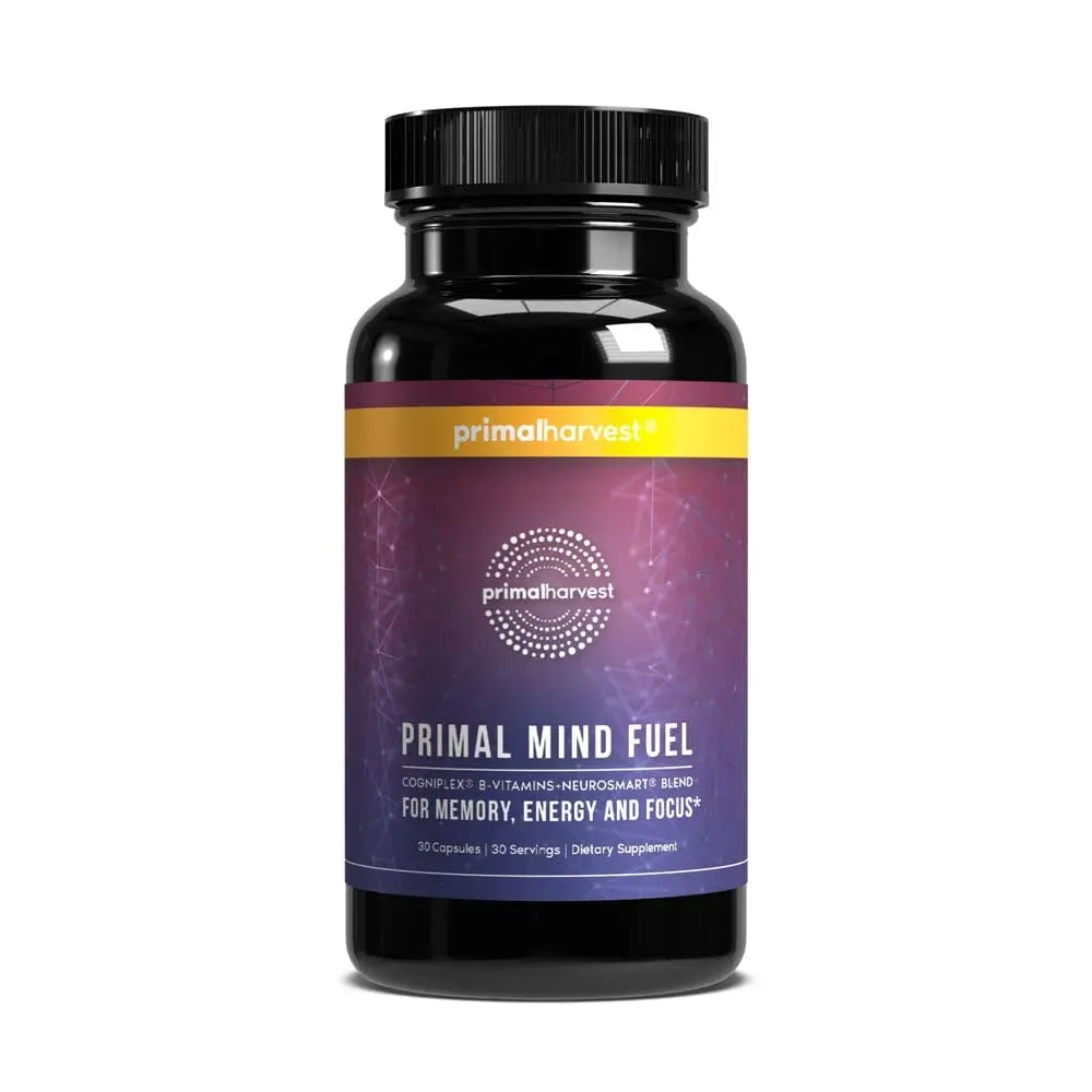 Brain Supplement by Primal Harvest, Primal Mind Fuel Brain Booster for Focus, Energy, Clarity, and Brain Health 30 Capsules Nootropics Brain Support Supplement for Men and Women Primal HarvestAu supplements