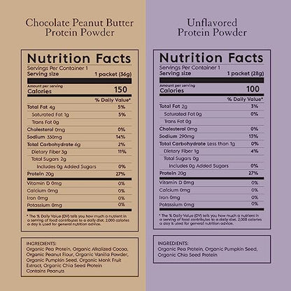 Truvani Organic Vegan Protein Powder Sample Pack - 20g of Plant Based Protein, Organic TruvaniUS supplements
