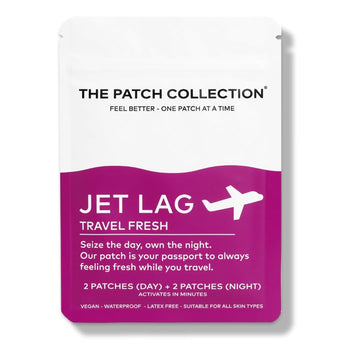 The Patch Collection® - Jet Lag Patch for Day & Night Time Zone Changes | Melatonin, Valerian Root, Passion Flower, Magnesium, Vitamin B1, B2, B3, Turmeric | 100% Natural & Vegan (Pack of 4) The Patch CollectionAu supplements