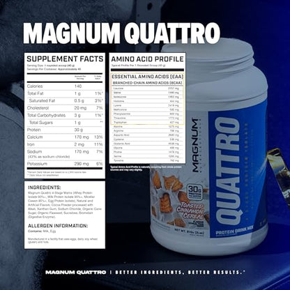 Magnum Nutraceuticals Quattro -, Toasted Cinnamon Cereal ,2lb - May Support Muscle QUATTROUS supplements