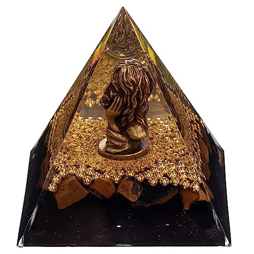 FENGSHUI-CAISHEN Mini Jesus Figurine in Healing Crystal Orgone Pyramid - Obsidian Tiger's Eye FENGSHUI-CAISHENAu supplements