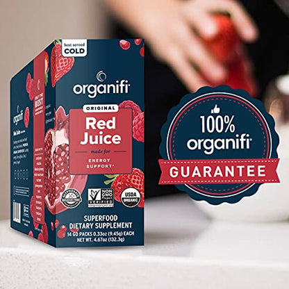 Organifi Red Juice - Vegan Energy Powder - Berry-Flavored Adaptogen Drink - Caffeine OrganifiUS supplements