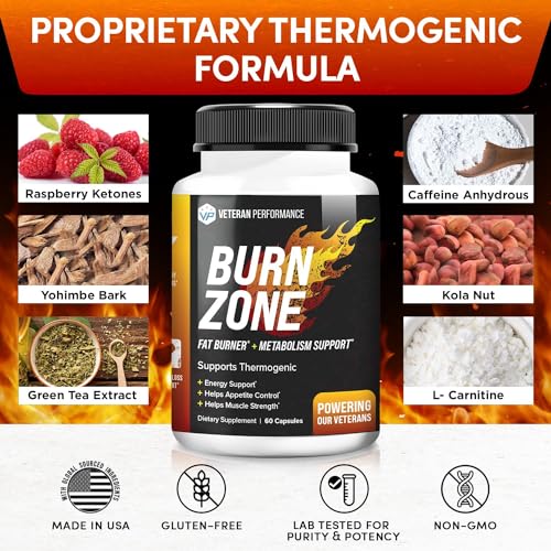 Veteran Performance Burn Zone Thermogenic Fat Burner – Metabolism Booster Appetite Veteran PerformanceUS supplements