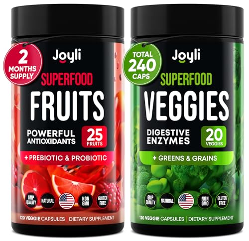 Fruits and Veggies Supplement - High Fiber Supplement for Immunity, Gut & Energy JOYLI NutritionUS supplements