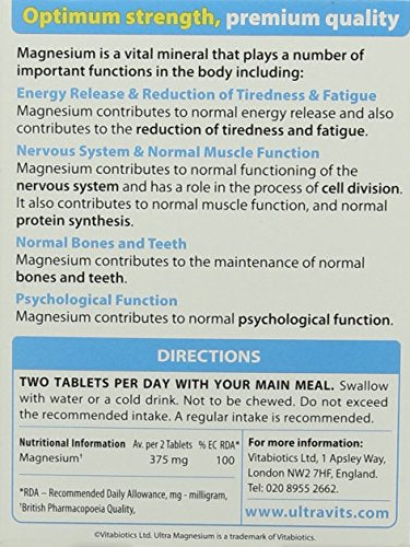 Vitabiotics Ultra Magnesium Tablets, Pack of 60 Vitabiotics UltraUS supplements