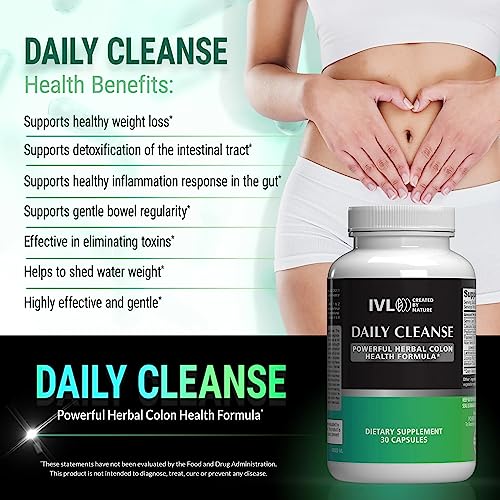IVL - Daily Cleanse Herbal Colon Health Formula - Detoxification, Probiotic, Digestive Support IVLAu supplements