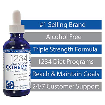 Creative Bioscience 1234 Diet Drops Extreme for Women & Men, Diet Drops for Weight Creative BioscienceUS supplements
