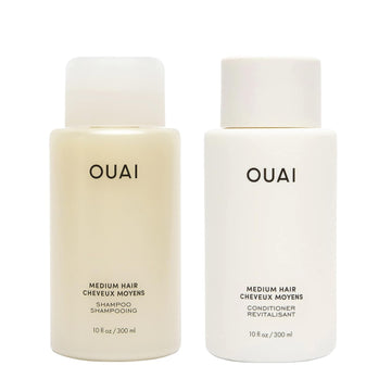 OUAI Medium Hair Shampoo and Conditioner Set - Sulfate-Free Shampoo and Conditioner for Women & Men - Made with Keratin, Shea Butter & Avocado Oil - Free of Parabens & Phthalates (10 Fl Oz) OUAIAu supplements