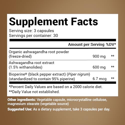 Dr. Berg Ashwagandha Capsules 1500mg - Includes Organic Ashwagandha Root Dr. Berg NutritionalsUS supplements