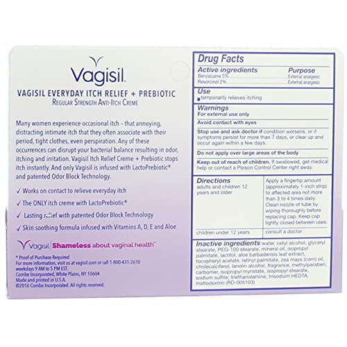Vagisil Anti-Itch Creme Original Strength 1 oz (Pack of 5) VagisilAu supplements