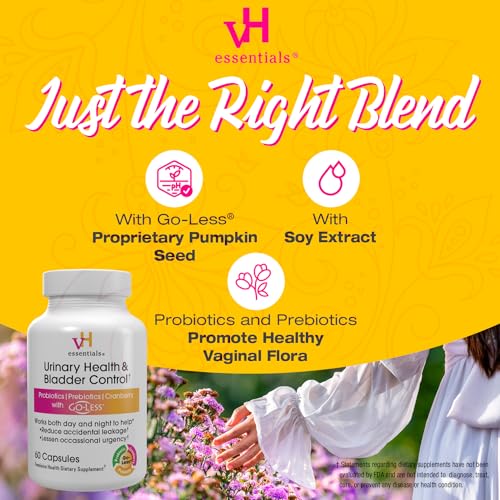 vH essentials Urinary Health & Bladder Control, Cranberry Extract, Prebiotics and Probiotics vH essentialsAu supplements